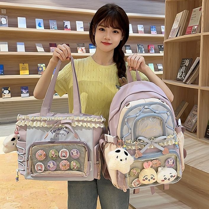 보라색 투피스 세트(인형 2개, 뱃지 12개, 눈썹 별 2개 포함)