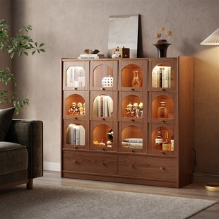 Solid Wood Chest of Drawers, Living Room Storage Cabinet, Drawer Cabinet, Wall-Mounted Bedroom Bedside Storage Display Cabinet, Chest of Drawers