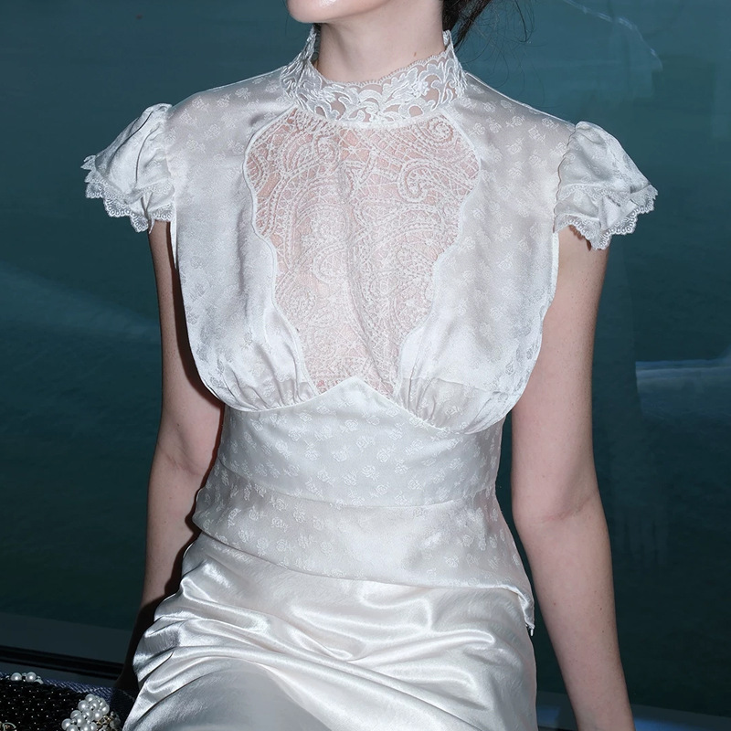 In Production: [Moonlight Rose] Japanese Imported Silk Rose Jacquard Stand-Collar Shirt, New Summer 2026 Model