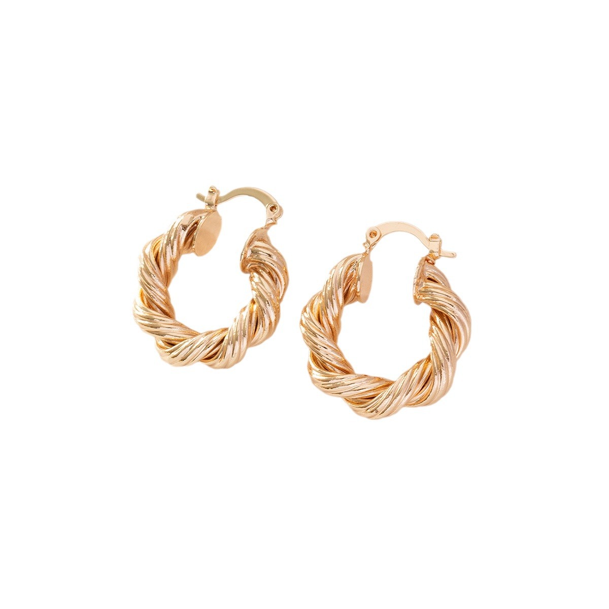 Amazon nicho de diseño retrógrado simple ligero aretes de lujo inswind único de alto nivel de sensación de perilla torcida