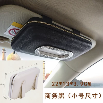 and Stylish, Car tissue box/set - small-size-diamond-studded-frame-gold-zipper-business-black-single