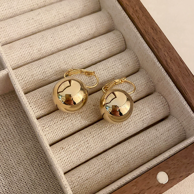 Серьги (Baoyu) металлическая серебряная игла, простой элегантный дизайн, высокое качество