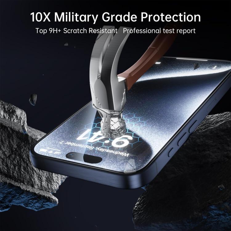 10 piezas Kalebol de alta calidad de aluminio impresión de pantalla completa cubierta de huellas dactilares borde negro de alta definición película protectora de vidrio templado