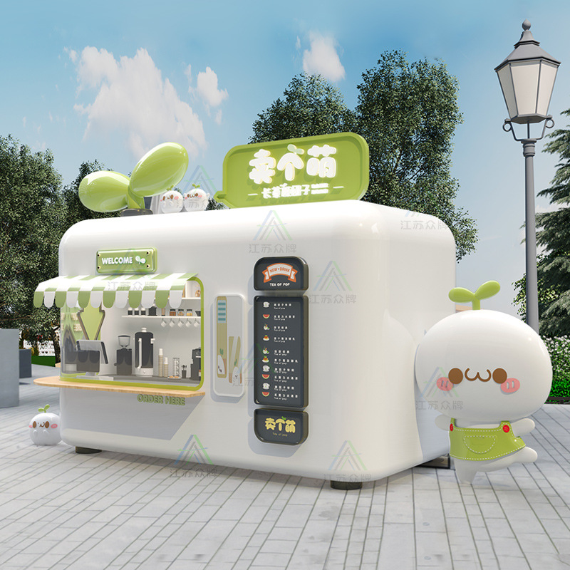 Cabina de manzana Sala móvil Lugar escénico al aire libre Kiosco de bocadillos Calle comercial Almacén espacial Tienda Kiosco de bocadillos y bebidas