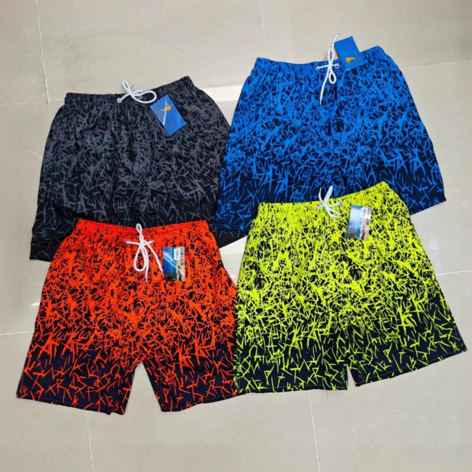Upolon Beach Pants Men's Beach Pants Casual Printed Shorts Swimming Trunks Export Export