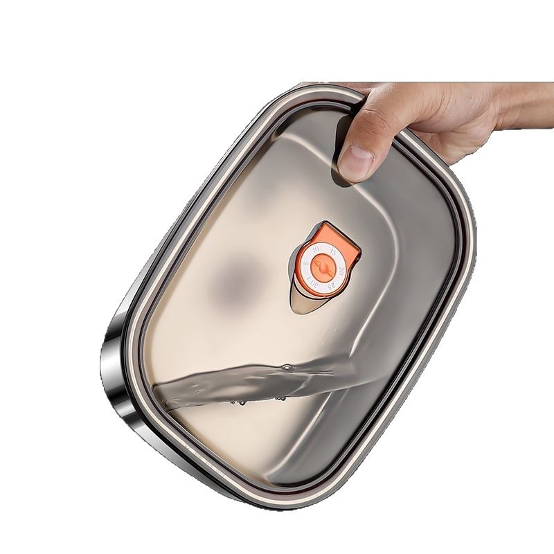 304 スチール極厚食品グレードランチボックスオフィスワーカー断熱電子レンジコンパートメント弁当箱ランチボックス学生用|undefined