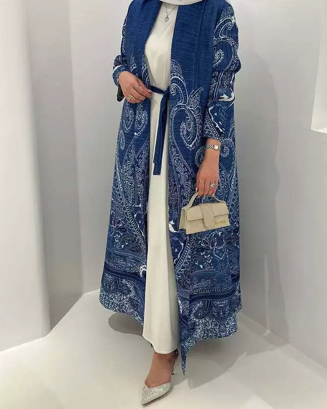 Платье абая Miyake, складчатый женский длинный кардиган, стиль Дубай, легкий элегантный наряд ближневосточного стиля
