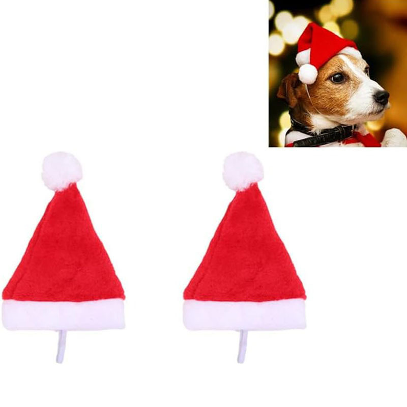 国境を越えたペットの犬のクリスマス帽子猫のクリスマス帽子セットはラベル付きで発送できます|undefined