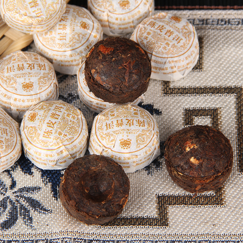 卸売りプーアル茶陳皮小四川茶新会柑普陳皮 + 雲南プーアル茶四川茶柑普熟