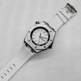 手表配件42mm直径精钢表壳+字面 指针橡胶表带可装NH35日本机芯