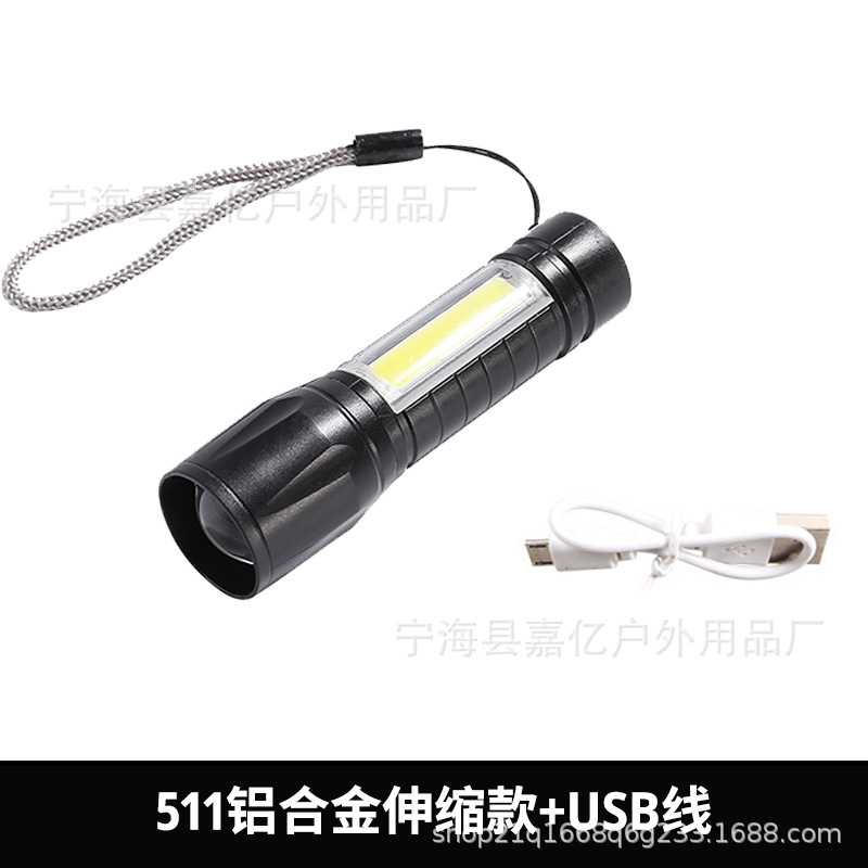 Linterna LED transfronteriza mini portátil luz lateral recargable Remoto Portátil al aire libre hogar pequeña linterna