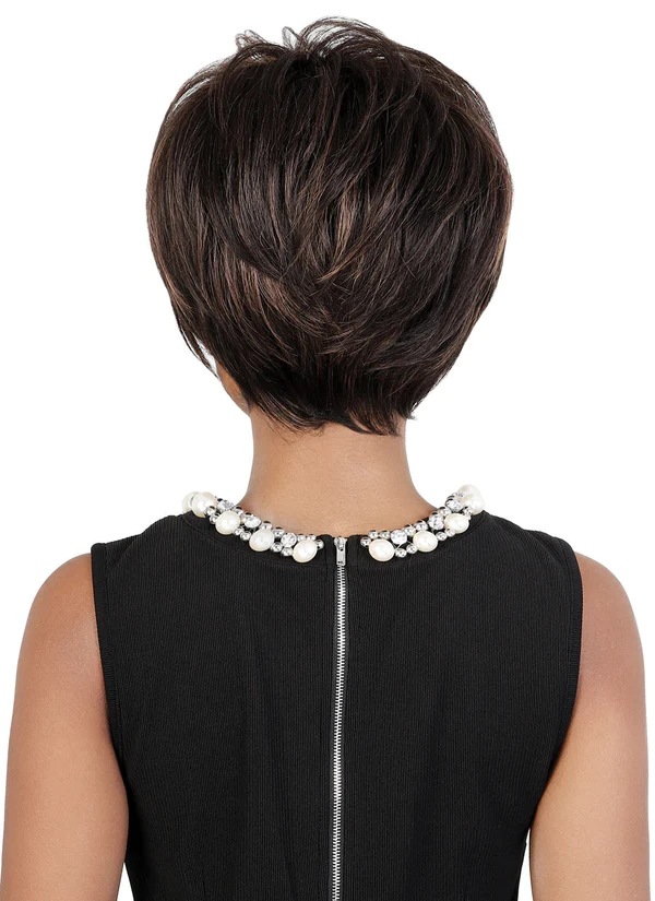 Transfronterizo comercio electrónico venta en caliente pelucas de cabello corto recto de mujer inclinada pelucas de peluca simulación de cabello corto de moda europea y americana