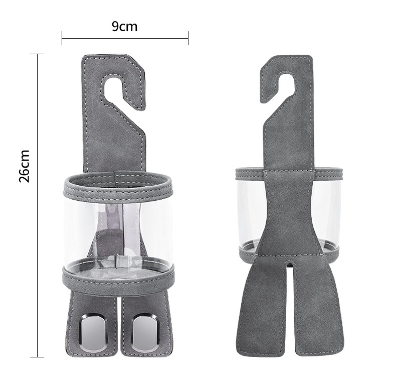Car Seat Back Storage Rack, Multifunctional Car Interior Organizer, Hook Storage, Front and Rear Seat Cup Holder