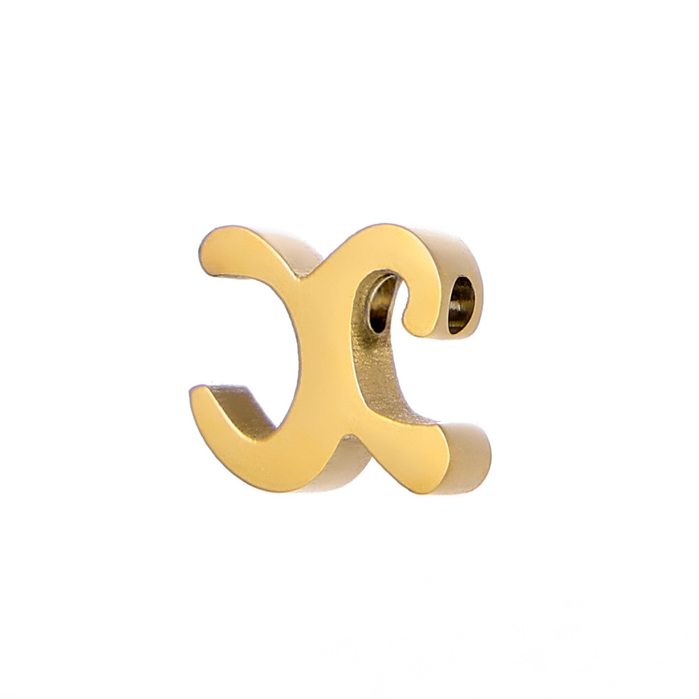2g Weight Pendant, Chain Jewelry Making Type DIY Ornament Accessories Classification 1 Piece, 1 Set Quantity 304 Stainless Steel Material Letter Pattern All Seasons Season Polished Finish Plating Design Simple Style, Classic Style Style 1 Piece 1 Set 304 Stainless Steel Letter Polished Pendant Chain DIY Ornament Accessories 9