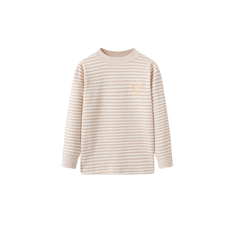 Ding-Shu Rong Colored Cotton Top) Striped Brown