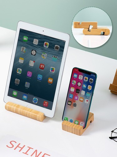 Environmentally friendly creative mobile phone stand office desktop learning tablet phone bamboo desktop stand lazy base