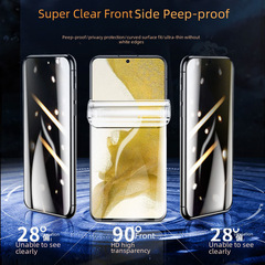 三星s24/s23/s22/s21/s20防窺水凝膜ultra全屏手機s10保護膜+適用