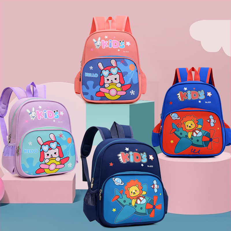 Comercio exterior nuevo medio y gran clase de dibujos animados niños mochila moda casual ligero niños y niñas mochila de Kindergarten