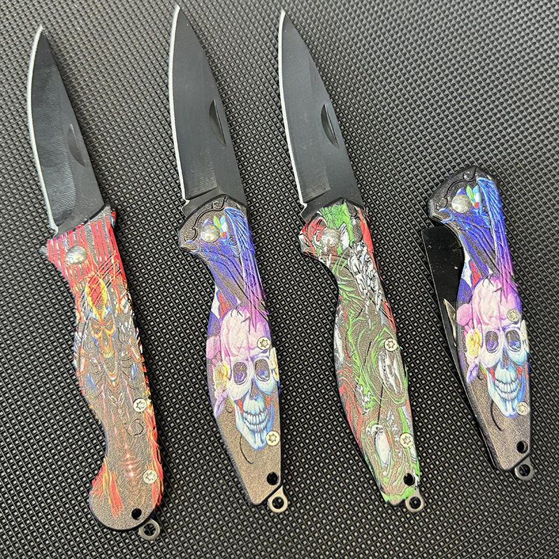 折叠刀 户外野营防身小刀 高硬度不锈钢随身折刀 便携户外刀具