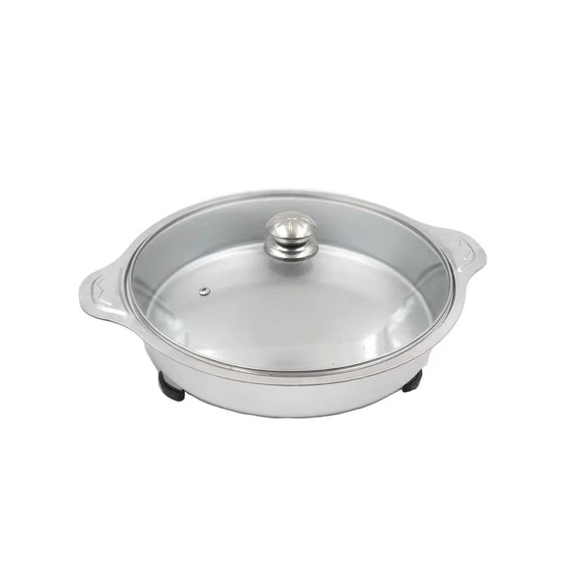 Cross-border stainless steel combination lid four-legged stove with lid round four-legged dining stove hotel restaurant buffet stove detachable