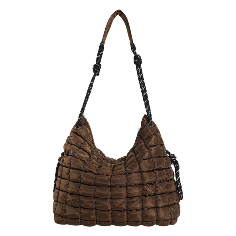 Bolsa de gran capacidad para mujeres 2023 nuevo ligero abajo plisado hombro nube bolsa simple perezoso crossbody bolsa
