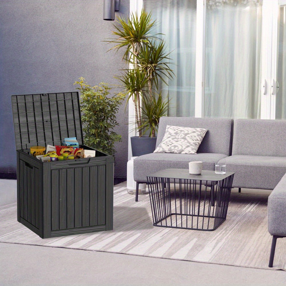 30Gallon Weatherproof Outdoor Storage Box uv Resistant Deck