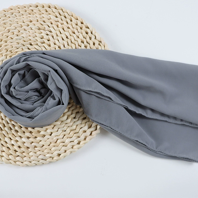 Шифоновый шарф (JJ SCARF) женский 70×180 см, 75D легкий длинный шарф с жемчужной фактурой