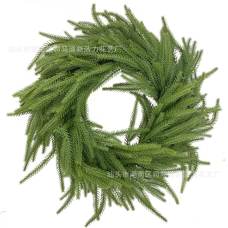 国境を越えたアマゾンクリスマス装飾藤条1.8mシミュレーション手触りソフトPE緑植諾福克松藤条置物|undefined
