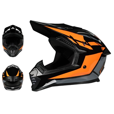 Full-Face Helmets for Mountain Road Off-Road, Motosiklet kaskı (dəbilqə) - 601-orange-flying-wing-s53-54