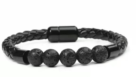 Cuerda de cuero-toda piedra volcánica