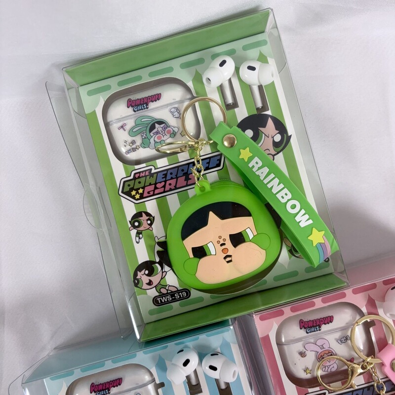 跨境外贸TWS娃娃蓝牙耳机飞天小女警无线入耳式运动降噪耳机套组|undefined