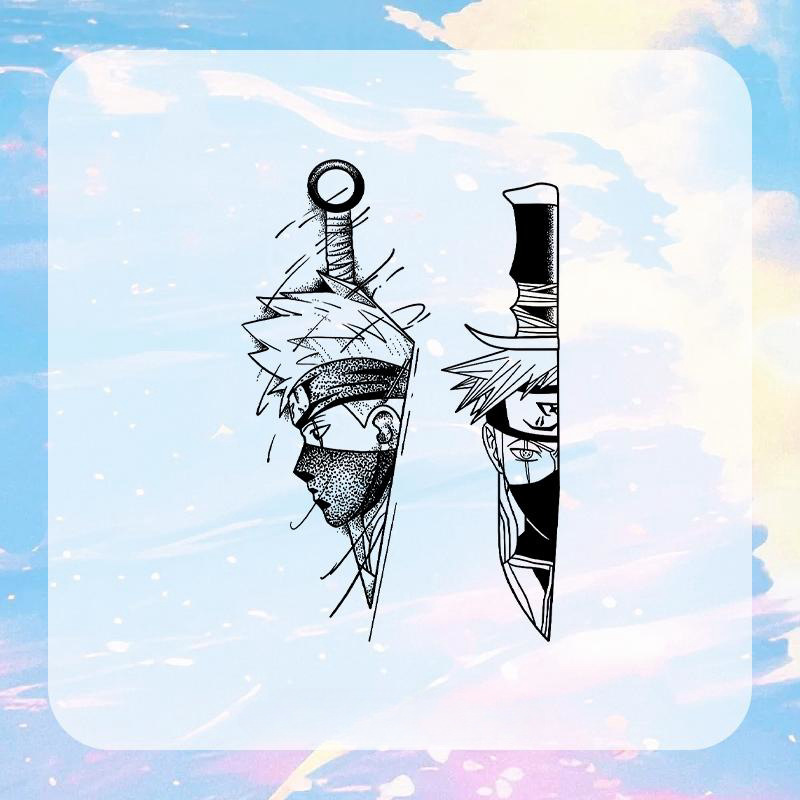 Herbal Juice Tattoo Sticker Anime Tide Cool Naruto Personality Simulation Sticker