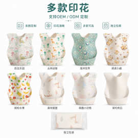 厂家直销跨境一次性饭兜婴儿围嘴儿童围兜防水现货单片防吐奶