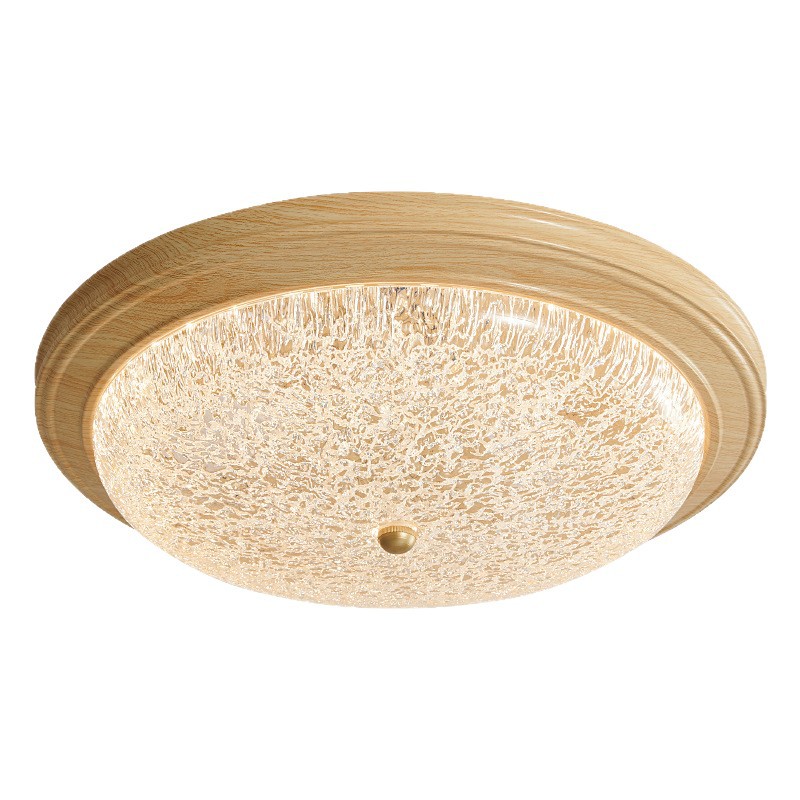 Lámpara de dormitorio de estilo medio, retro, país americano, color nogal, grano de madera, lámpara de techo china, luz de estudio de dormitorio principal de alta calidad