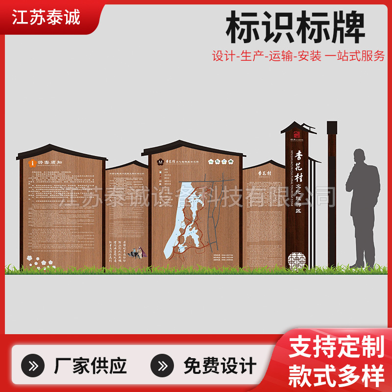 景区导视牌户外景观标识牌旅游景观标牌公园指示牌园林防腐木标牌