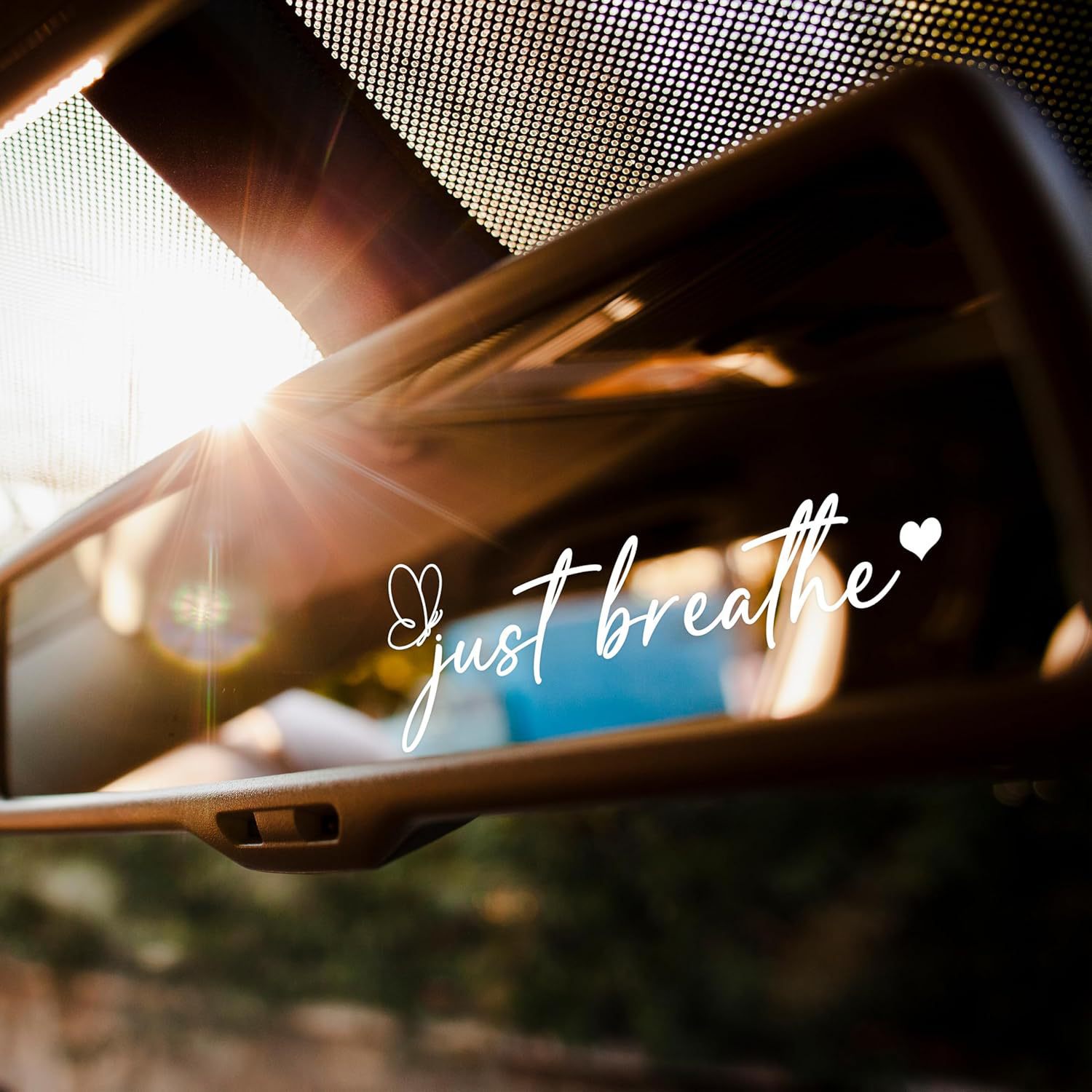 3片励志蝴蝶后视镜贴纸防水汽车窗瓶身装饰贴