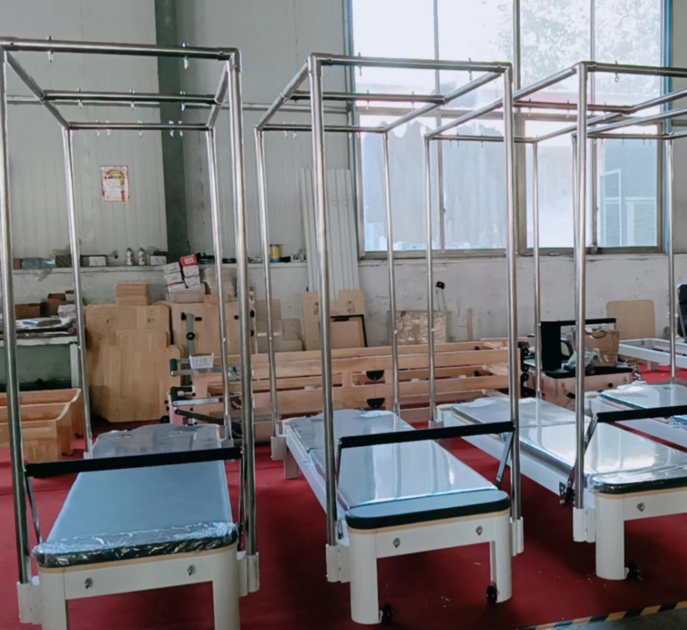 Cama pequeña de aleación de aluminio para Pilates, equipo de entrenamiento personal para estudio de yoga en casa, juego de cinco piezas, cama con núcleo de aleación de aluminio