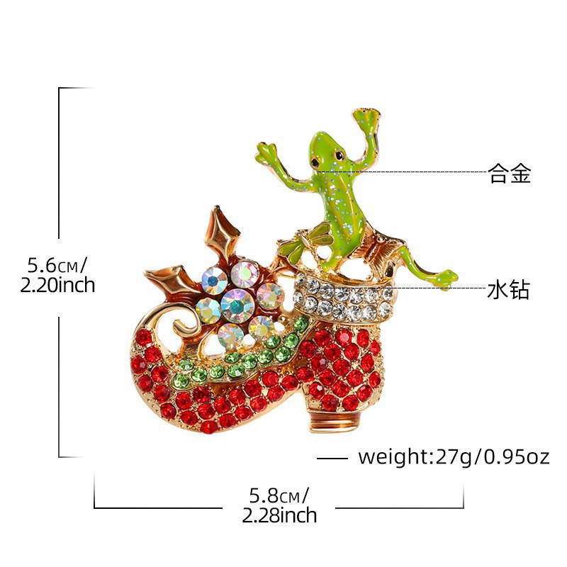Fun Frog-Themed Brooches, Various Enamel and Diamond-Encrusted Pins, Quirky Niche Versatile Clothing and Bag Accessories Wholesale