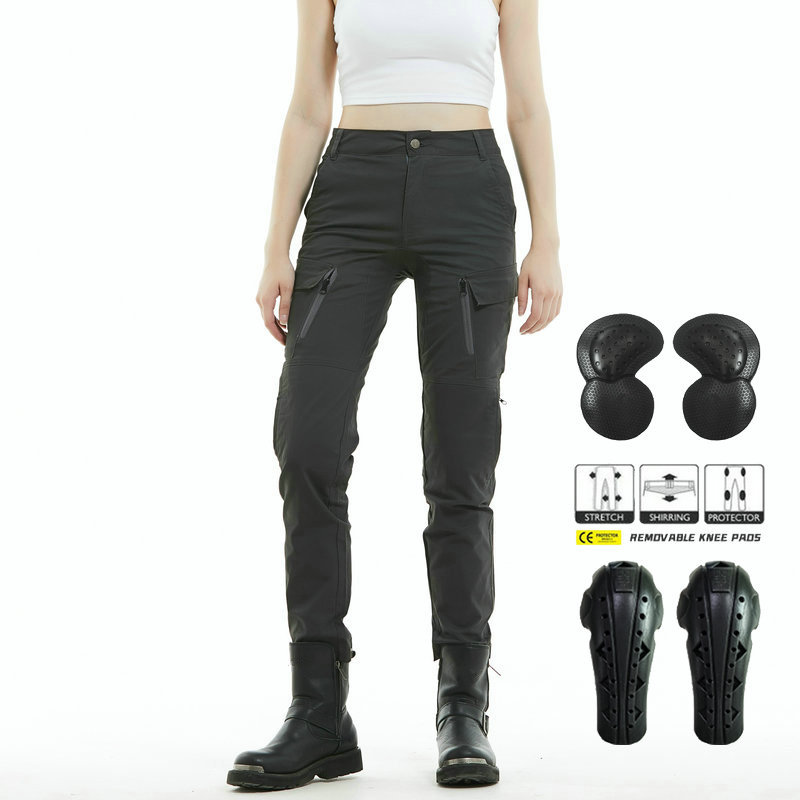 Pantalones de montar motocicleta olero Caballero retro overoles Slim motocicleta anti-caída pantalones alargados equipo de protección
