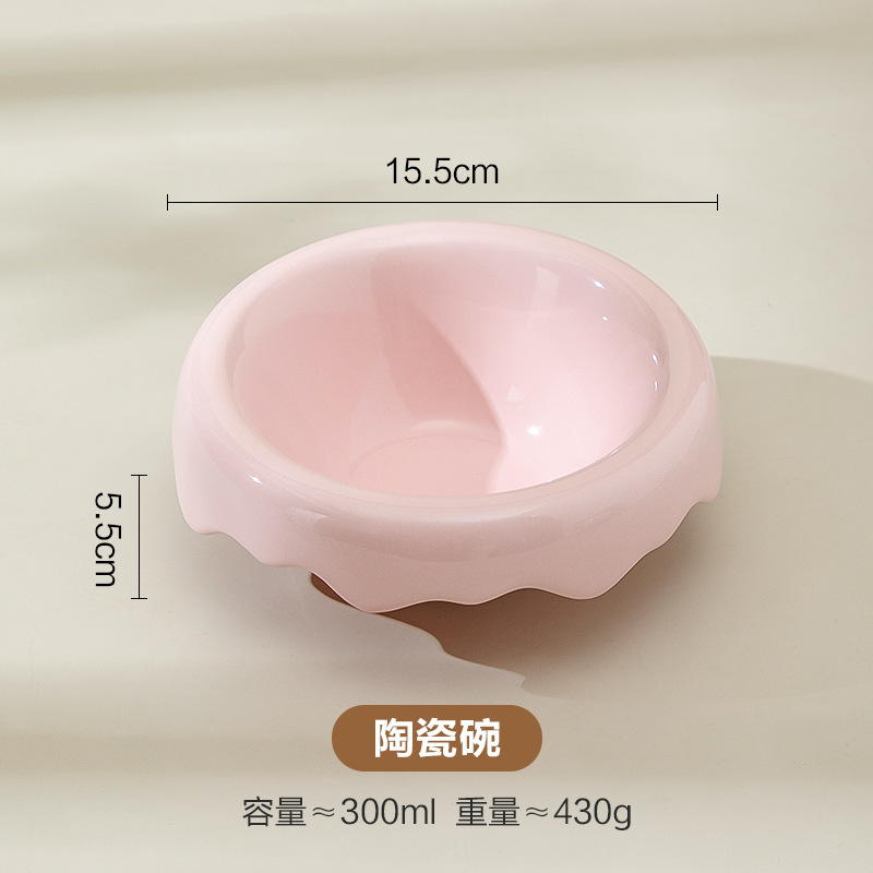 ペットセラミックボウル北欧猫ボウル背の高いセラミックキャットフードボウルペット食器頚椎症と転倒防止猫フードボウル|undefined