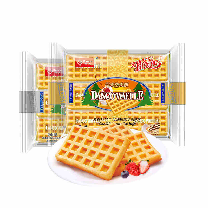 Danfu waffle original cream cheese flavor Western-style rich fragrant soft pastry breakfast tea cake dessert Danfu waffle original cream cheese flavor Western-style rich fragrant soft pastry breakfast tea cake dessert