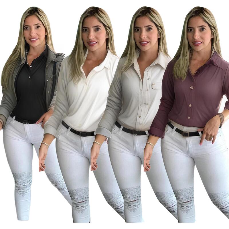 J1916 European and American Cross-Border Women's Clothing New Fashion Classic Elegant Work Casual Printed Shirt 4 Colors in Stock J1916 European and American Cross-Border Women's Clothing New Fashion Classic Elegant Work Casual Printed Shirt 4 Colors in Stock