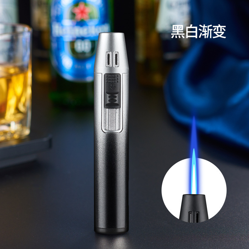 新款HB257蓝焰直冲双火厨房点火器金属外壳抖音货源同款打火机|undefined