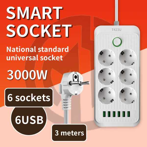 T423 White-6usb-3 meters