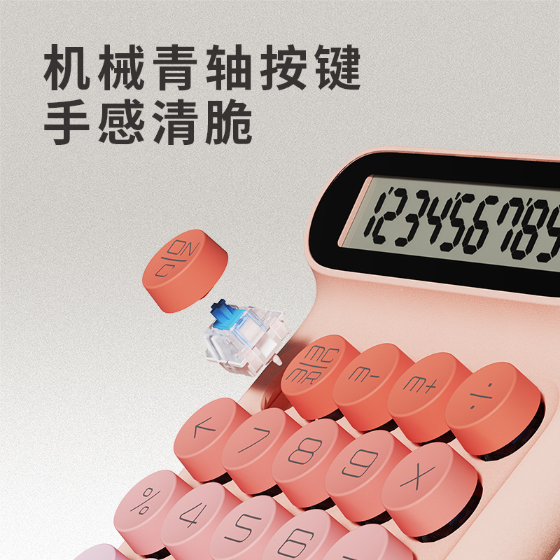 LOCOCK 新緑軸(メカニカルボタン) 電卓 金融 ビジネス オフィス かわいい 学生 JS05|undefined
