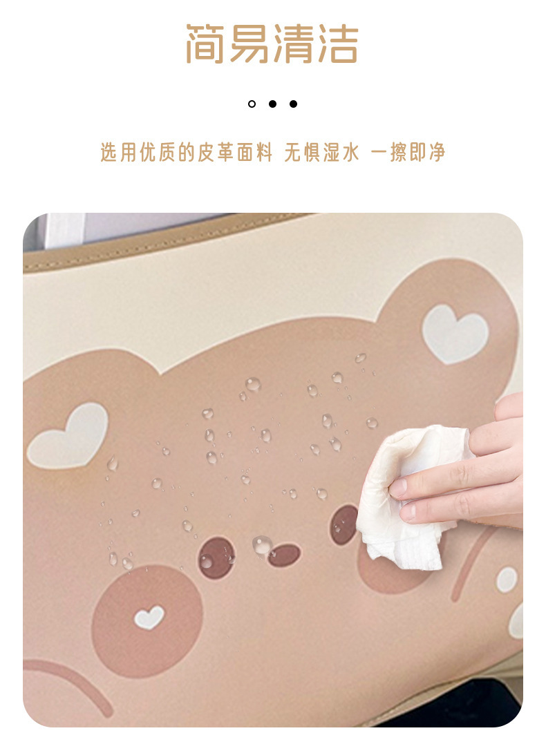 Car Anti-Kick Pad Rear Car Seat Back Storage Bag Hanging Bag Seat Back Storage Rack Anti-Wear and Anti-Dirty Pad