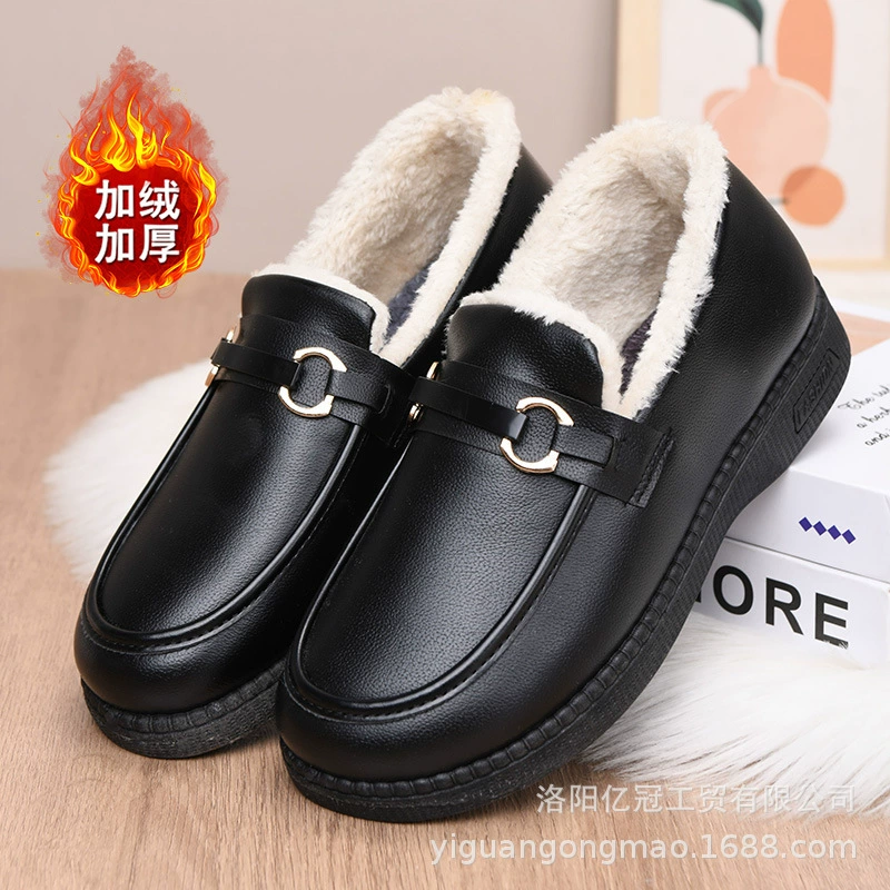 Зимние хлопчатобумажные туфли Женские хлопковые туфли для пожилых мам обувь старая пекинская нескользящая и износостойкая мода повседневная старая пекинская женская обувь