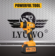 跨境热销21V充电电动冲击扳手无刷蓄电池手电钻汽车轮胎电动工具