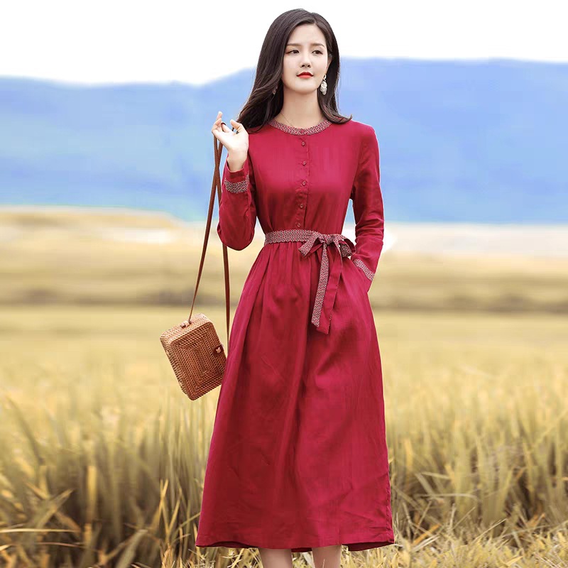 Autumn retro ethnic fitted belt