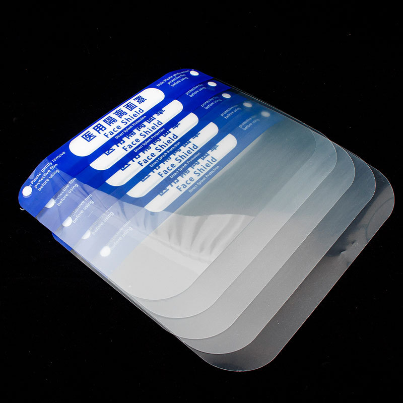 厂家直供透明双面PET防护面罩ANDX防飞沫防雾隔离面屏防喷溅防疫|ms